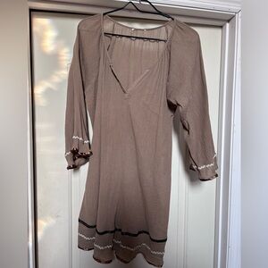 Brown Slip Dress/CoverUp